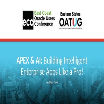 APEX & AI – Create Smart Enterprise Apps Like a Pro!