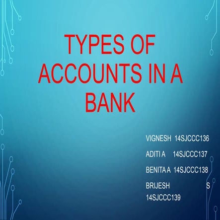 types of accounts in a bank