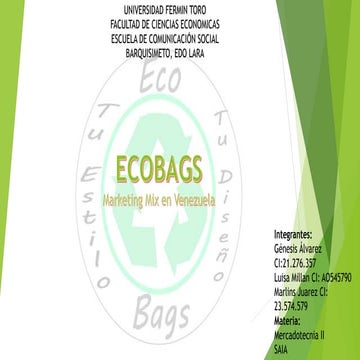 Ecobags "MARKETINGMIX"