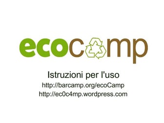 ecoCamp BarCamp su ambiente