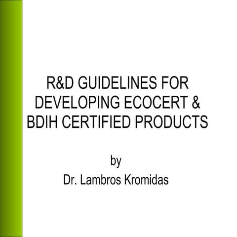 ECOCERT & BDIHRequirements Presented At Hba | PPT