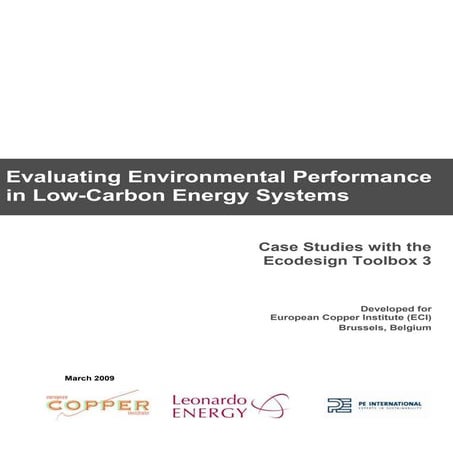 Evaluating Environmental Performance in Low-Carbon Energy Systems | PDF