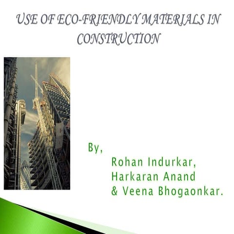 ecofriendly materials used for construction