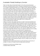 Sustainable Friendly Ramblings to C...