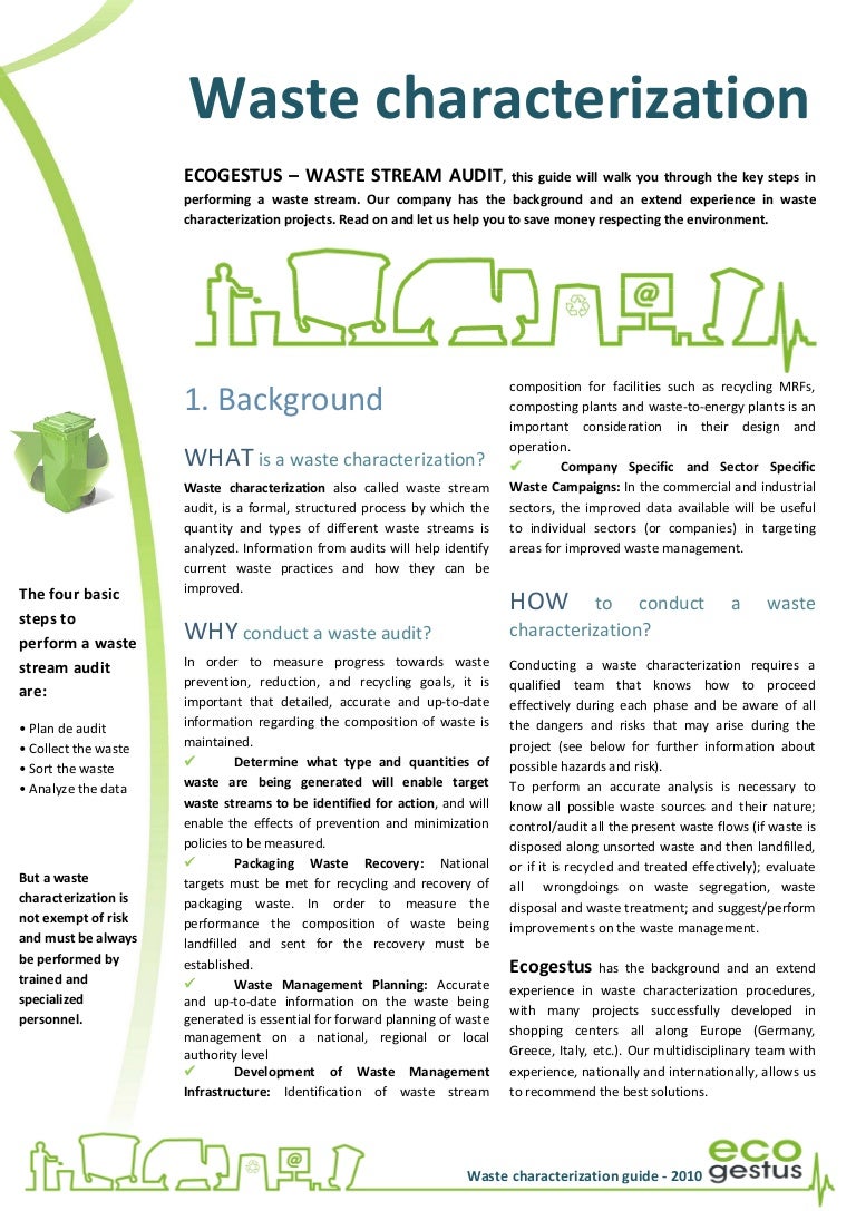 Ecogestus Waste Characterization Waste Audit