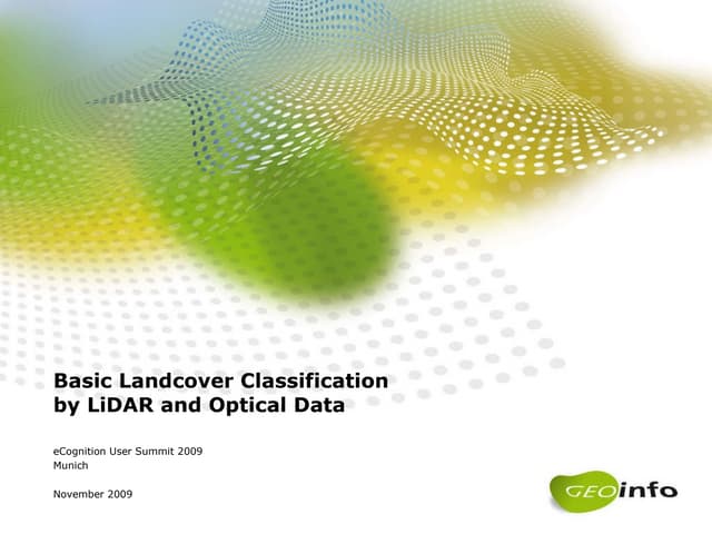 E Cognition User Summit2009 Pregesbauer Geo Info Li Dar Basic Landcover