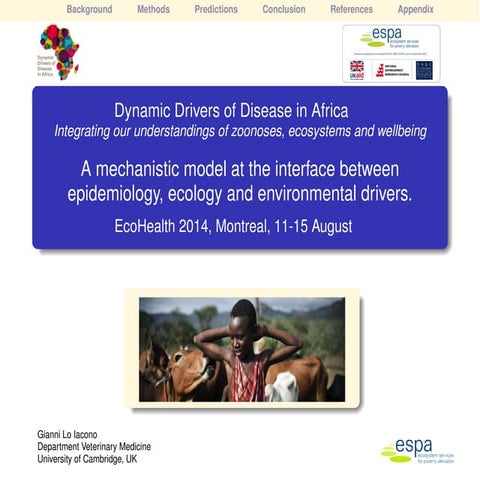 Ecohealth 2014 gianni lo iacono presentation on integrative modelling