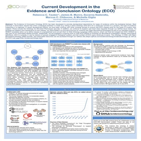 ICBO 2018 Poster - Current Development in the Evidence and Conclusion Ontolog...