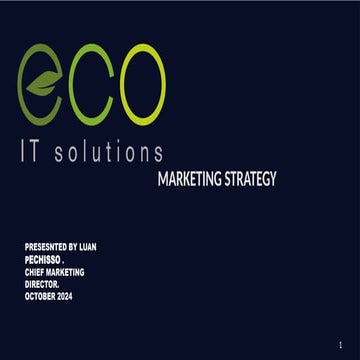ECOIT PRESENTATION Marketing strategy (Marketing IT)