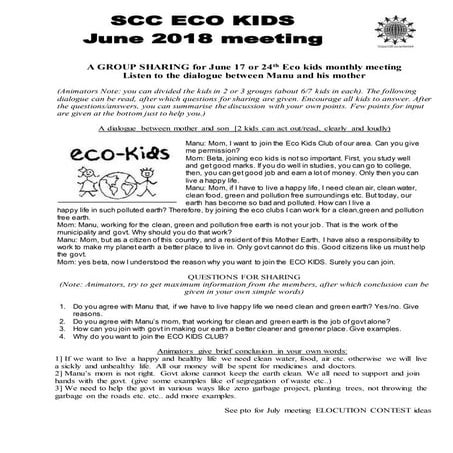 Eco kids resources | PDF