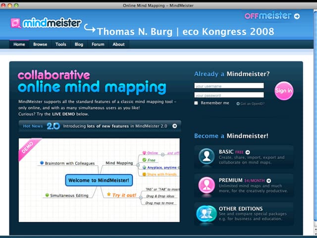 MindMeister's Eco Kongress Pitch