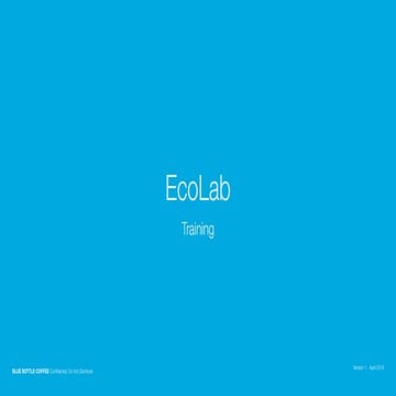 Eco Lab and Cleaning Program Overview