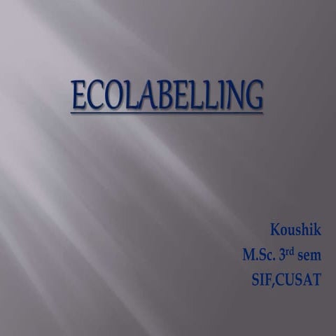 Ecolabelling