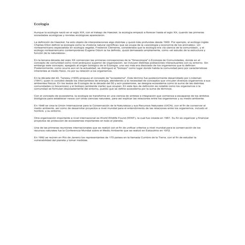 Ecología