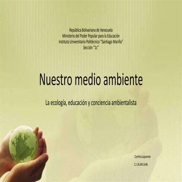 Nuestro medio ambiente