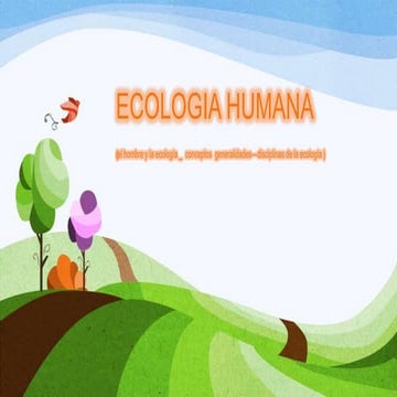 Ecologia humana monica
