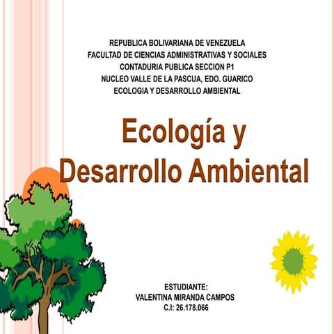 Ecologia y Desarollo Ambiental