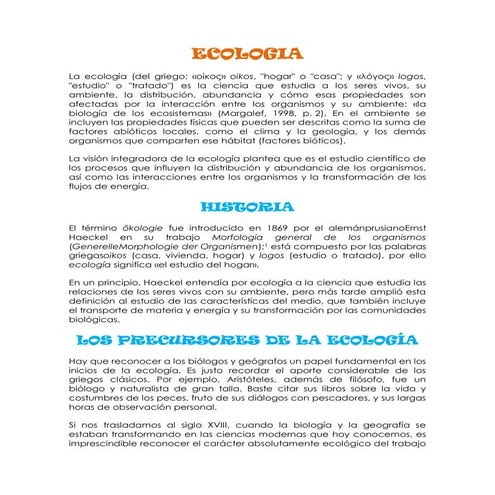 Ecologia word
