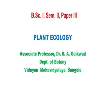 ECOLOGICAL ADAPTATION IN PLANTS.pptx ggg | PPTX