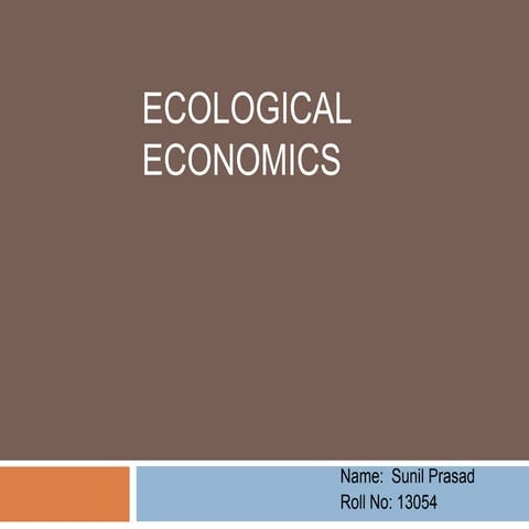 Ecological economics