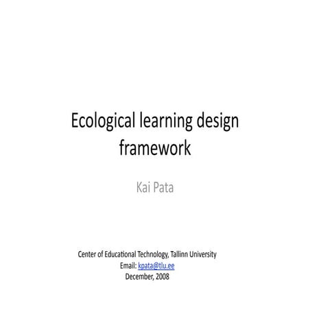 Ecologicalframework