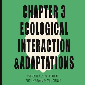 Ecological interactions chapter 3 class 11th