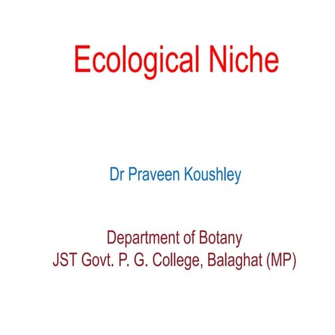 Ecological niche