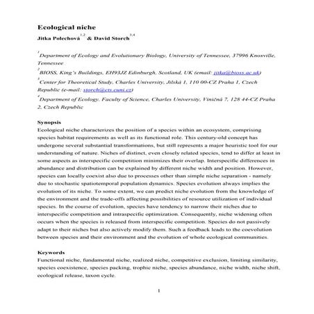 Ecological niche 811