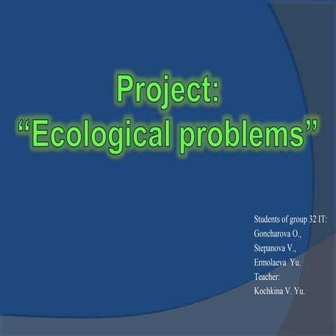 Ecological problems