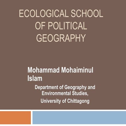 Ecological School of Political Geography