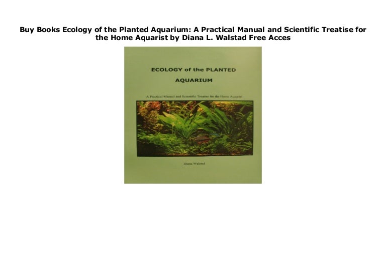 Buy Books Ecology of the Planted Aquarium A Practical
