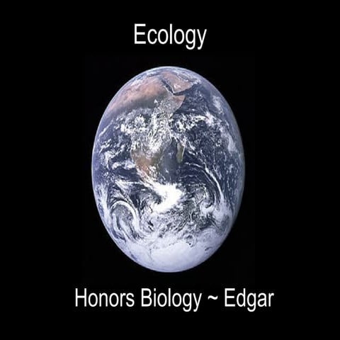 Honors Biology ~ Ecology 1314