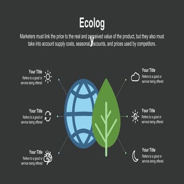 Ecology vectors dark theme editable slides