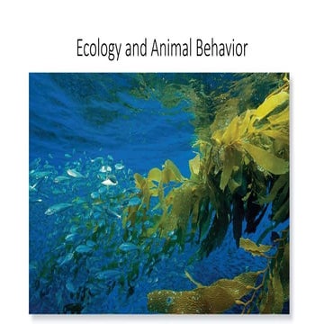 Ecology and animal behavior