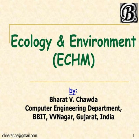 ECHM - Ecology and environment