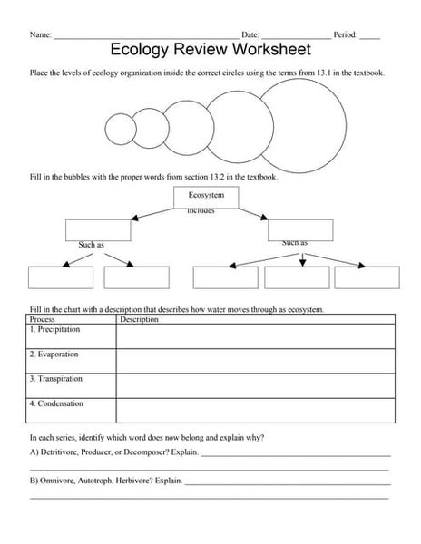 Ecology review worksheet | PDF ecology-review-worksheet-pdf