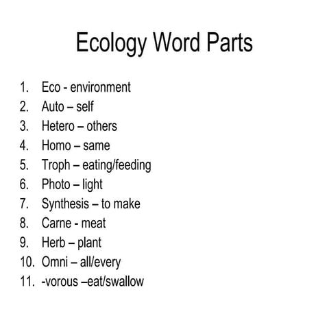 Ecology notes