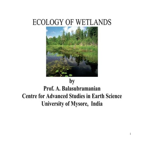 Ecology of wetlands