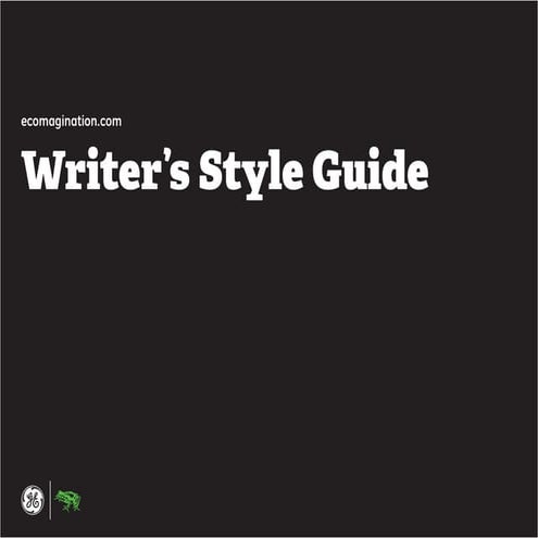 Ecomagination writer's style guide