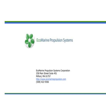 Ecomarine Propulsion Systems Corp introduction 120912