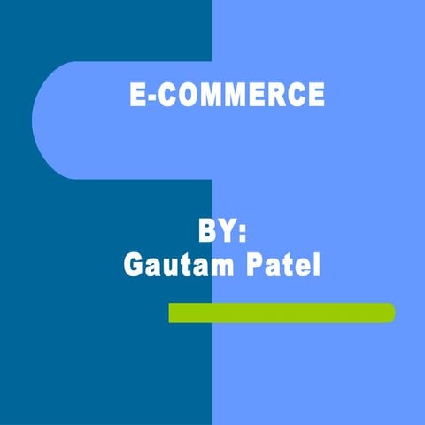 E commerce | PPT