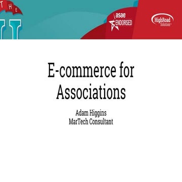 Ecommerce for Associations