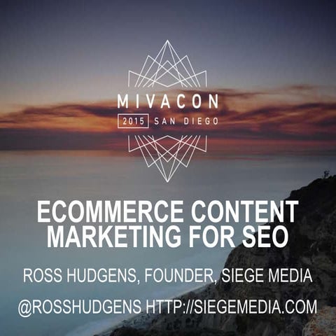 Ecommerce Content Marketing for SEO