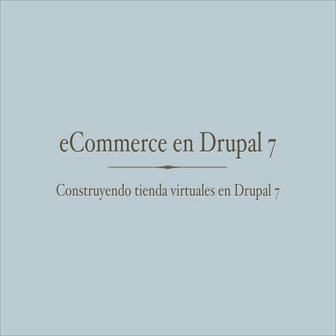 eCommerce en D7