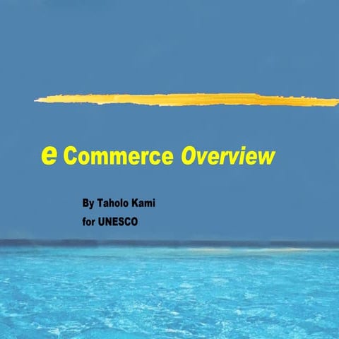 Ecommerce Overview