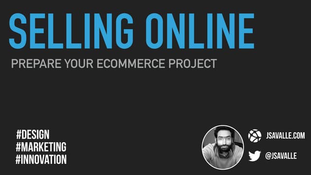 Selling online - Prepare your ecommerce project