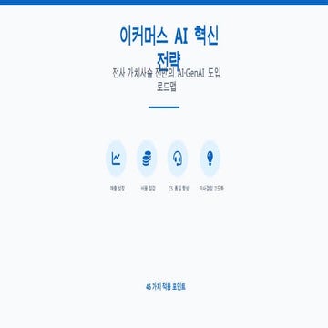 [코세나, AI활용] 이커머스 업체에서의 AI 활용 포인트 정리 자료 공유의 건
