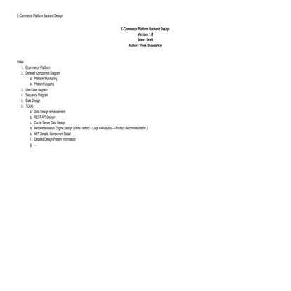 Ecommerce Backend Design | PDF