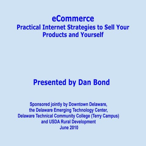 E commerce course_june_2010_dan_bond