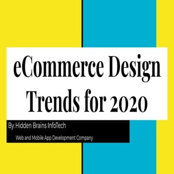 E commerce design trends for 2020